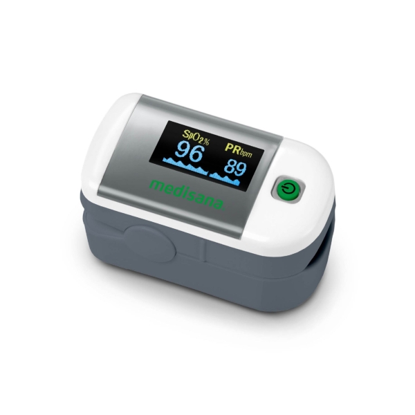 Medisana PM100 Pulsioximetro Digital de Dedo con Pantalla OLED - Medicion de Saturacion de Oxigeno SpO2  y Frecuencia Cardiaca - 6 Modos de Visualizacion - Funcion One‑Touch - Apagado Automático 8s - Brillo Ajustable