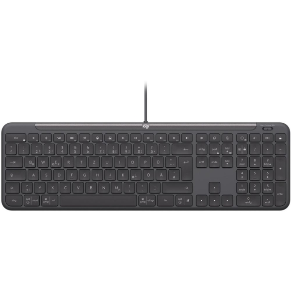 Logitech Signature Slim K620 Teclado USB - Atajos de Productividad con Tecla de IA y Controles de Reunion - Diseño Slim - Color Grafito