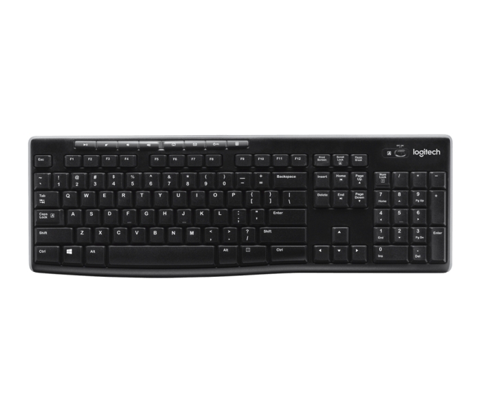 Logitech K270 Teclado Inalambrico USB Frances - Resistente a Salpicaduras - Teclas de Acceso Rapido