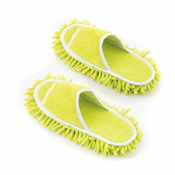 Innovagoods Mop&Go Zapatillas Mopa - Suelas con Velcro Extraibles - Facil Limpieza - Talla Unica 35-43 - Unisex - 27x11x4cm - Color Amarillo