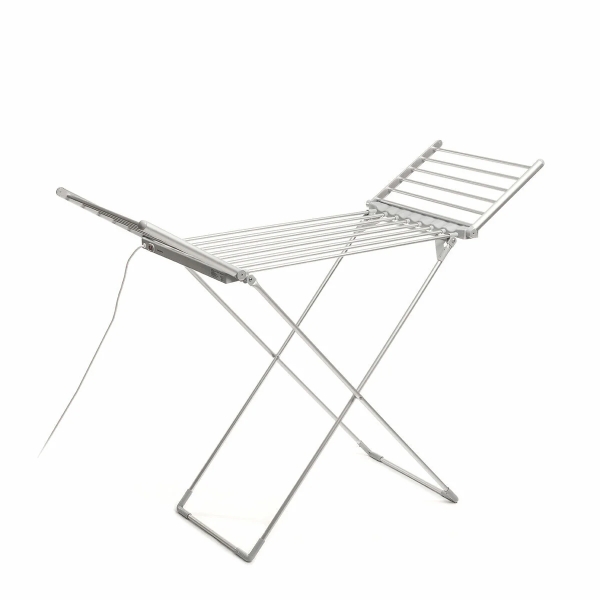 Innovagoods Drywing Tendedero Electrico Plegable con Alas - 230W - 20 Barras - Soporta hasta 15kg - Cable 140cm - Temperatura hasta 55ºC - Plegable - 132x6x54cm - Color Gris