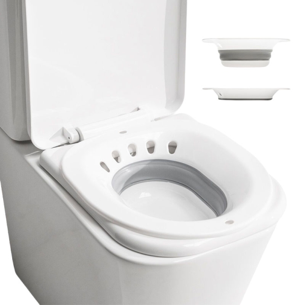 Innovagoods Fopobi Bide Plegable para Inodoro - Soporta hasta 140kg - Orificio para Colgar - Plegable - Facil Limpieza - 36x38.5x13.5cm - Color Blanco