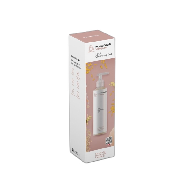 Innovagoods Vibepure Gel Limpiador Facial de Kombucha - Contenido 200ml - Vegano - Uso Diario - Dermatologicamente Probado - No Testado en Animales