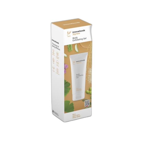 Innovagoods Joynew Gel Exfoliante Corporal de Arroz - Contenido 200ml - Vegano - Apto para Todo Tipo de Piel