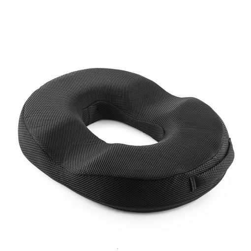 Innovagoods Charnut Cojin de Gel y Espuma con Carbon de Bambu Antiolores - Refrigerante - Soporta hasta 100kg - Funda Extraible para Limpieza - Base Antideslizante - 47x34x7cm - Color Negro