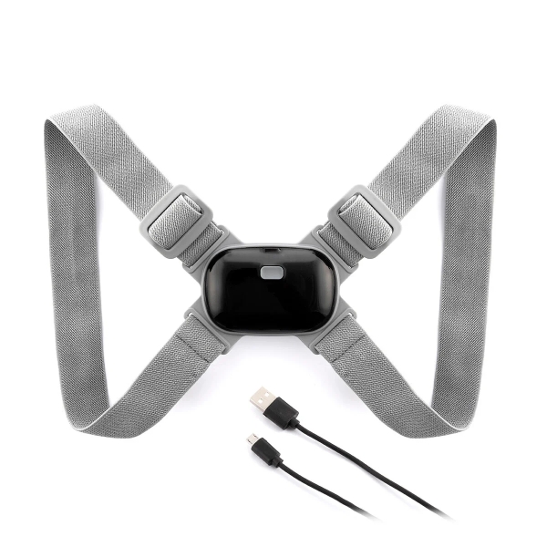 Innovagoods Viback Entrenador de Postura Inteligente - Bateria 400mAh - Aviso por Vibracion - Pantalla LCD - Recargable - Unisex - Talla Unica - Color Gris