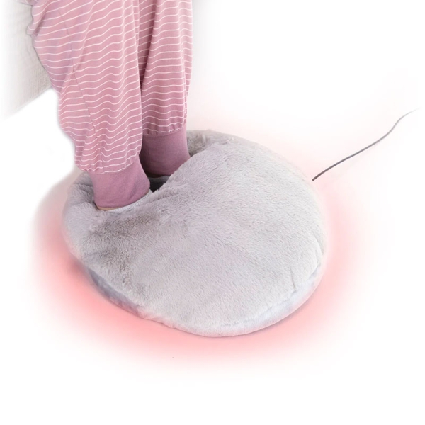 Innovagoods Calentador Electrico de Pies - Potencia 2100W - Cable 155cm - Temperatura Regulable - Antideslizante - Facil Limpieza - 29.5x14.5x31.5cm - Color Gris