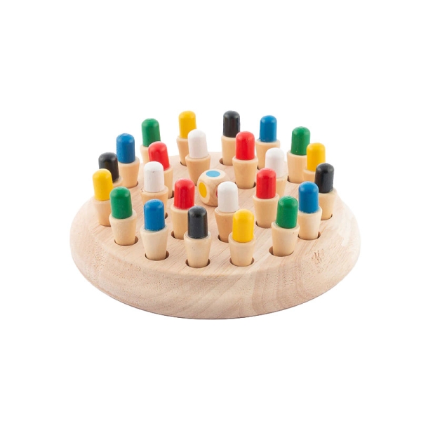 Innovagoods Taeda Ajedrez de Memoria - Madera - 26 Piezas - 17x6cm - Multicolor