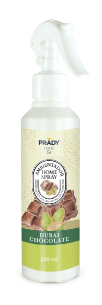 Prady Ambientador Home Spray Chocolate de Dubai - Frasco de 220 ml - Spray Pulverizador