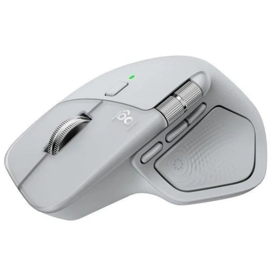 Logitech MX Master 4 Raton Inalambrico Avanzado - Sensor Darkfield 8K DPI - Desplazamiento MagSpeed 1000 Lineas por Segundo - Respuesta Haptica Personalizable Haptic Sense - Bluetooth y Logi Bolt - Color Gris