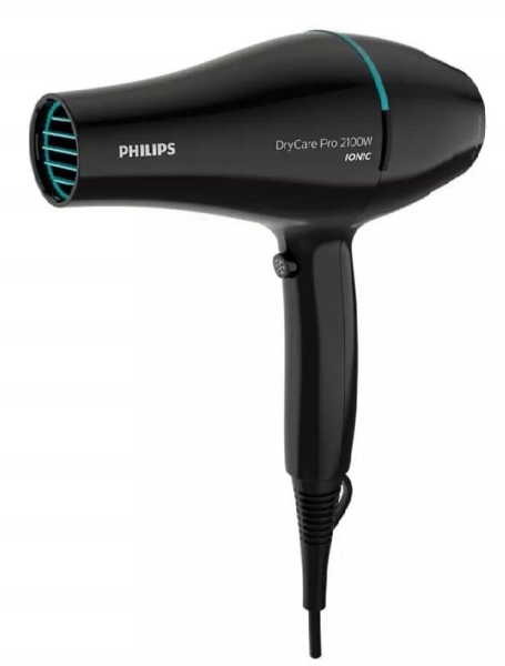 Philips Secador de Pelo Profesional - Potencia 2100W - Temperatura Regulable - Tecnologia Ionica - Velocidad y Calor Ajustables - Funcion Aire Frio - Ergonomico - Color Negro