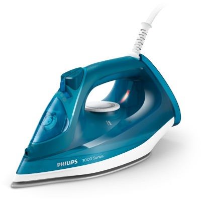 Philips Plancha de Ropa - Potencia 2400W - Deposito de 300ml - Cable Antitorsion 1.9m - Termostato Regulable - Sistema Antigoteo y Antical - Apagado Automatico - Funcion Spray - Color Azul