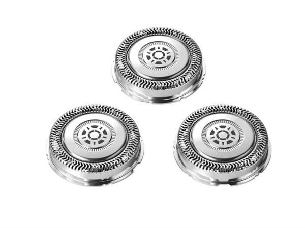 Philips Pack de 3 Cabezales de Recambio para Afeitadoras Series 5000 y 7000 - Cuchillas Autoafilables - Seguimiento de Contornos - Color Acero