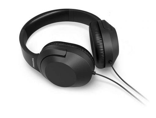 Philips Auriculares Supraaurales - Cable 2m - Jack 3.5mm - Incluye Accesorios - Aislamiento Pasivo del Ruido - Altavoz de 40mm - Color Negro