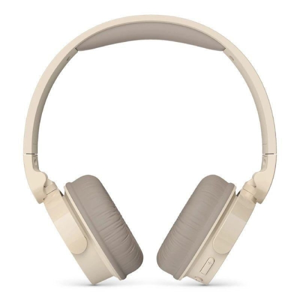 Philips TAH3209 Auriculares Inalambricos On‑Ear - Bluetooth 5.3 - 25h de Reproduccion - Microfono con Reduccion de Ruido - Plegable y Ligero con Almohadillas de Espuma Viscoelastica - Color Beige