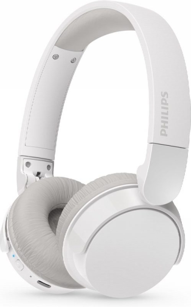 Philips TAH3209 Auriculares Inalambricos On‑Ear - Bluetooth 5.3 - 25h de Reproduccion - Microfono con Reduccion de Ruido - Plegable y Ligero con Almohadillas de Espuma Viscoelastica - Color Blanco