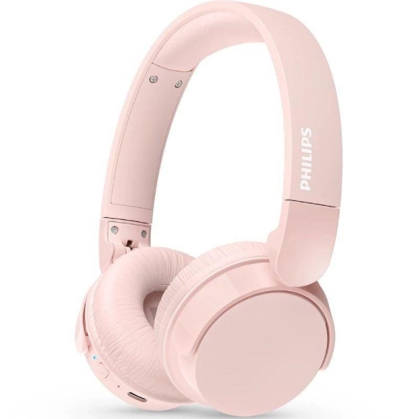 Philips Auriculares Supraaurales Inalambricos - Bluetooth 5.3 - Autonomia hasta 55h - Microfono Integrado - Bateria 600mAh - Conector USB-C - Plegable - Alcance 10m - Altavoz de 32mm - Color Rosa