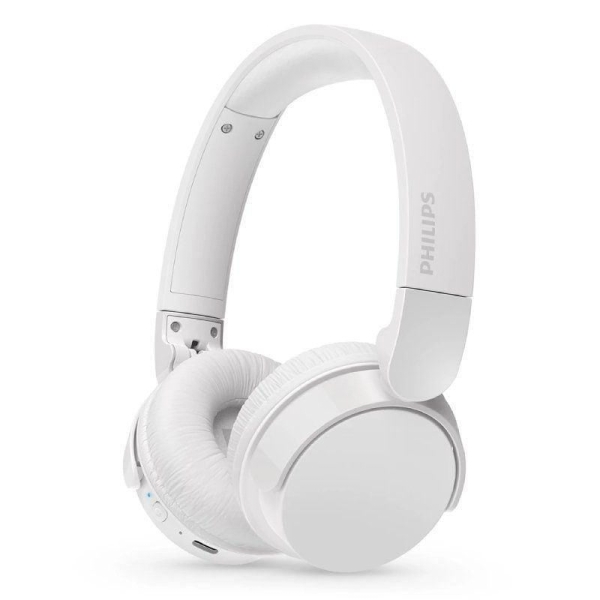 Philips Auriculares Supraaurales Inalambricos - Bluetooth 5.3 - Autonomia hasta 55h - Microfono Integrado - Bateria 600mAh - Conector USB-C - Plegable - Alcance 10m - Altavoz de 32mm - Color Blanco