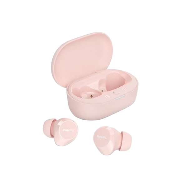Philips Auriculares Intraurales Inalambricos - Bluetooth 5.3 - Autonomia hasta 18h - TWS - IPX4 - Microfono Integrado - Conector USB-C - Alcance 10m - Color Rosa