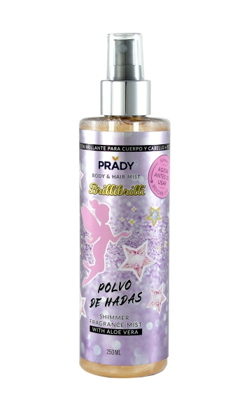 Prady Brilli Brilli Body & Hair Mist Polvo de Hadas - Frasco de 250 ml - Spray Pulverizador