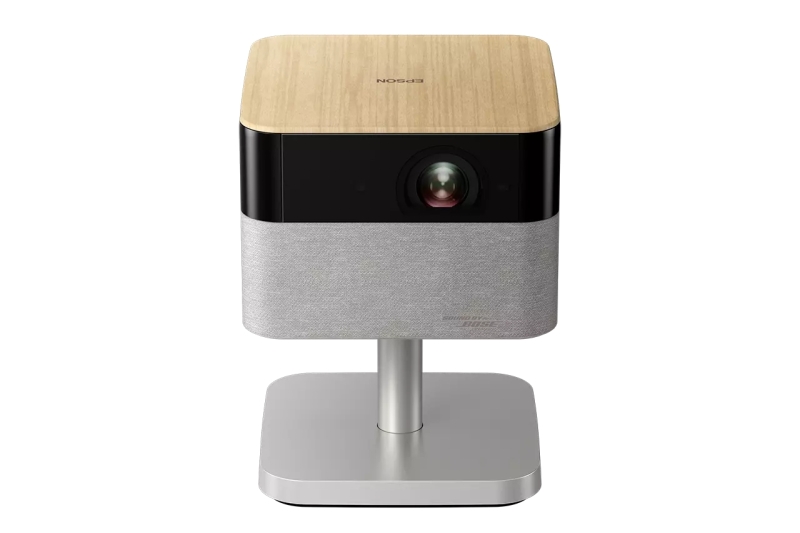 Epson Lifestudio Flex Plus EF-72 Proyector 4K PRO-UHD - 1000 Lumenes - Sistema de Sonido Bose - WiFi, Bluetooth, Android TV, HDMI, USB - Color Roble