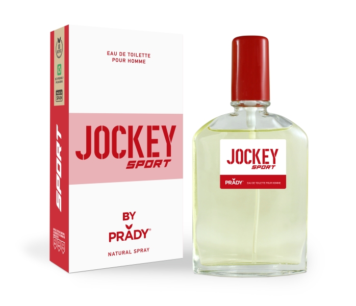 Prady Colonia de Hombre Jockey Sport Red - Frasco de 90 ml - Spray Pulverizador