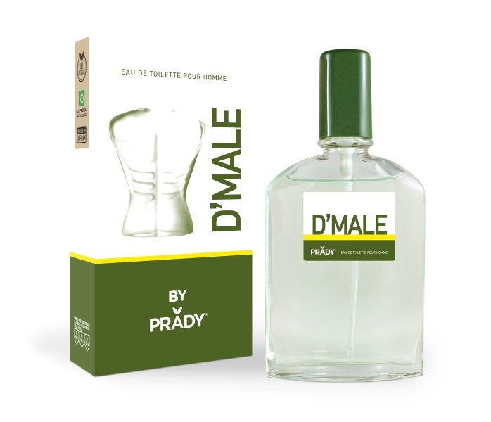 Prady Colonia de Hombre D´Male - Frasco de 90 ml - Spray Pulverizador