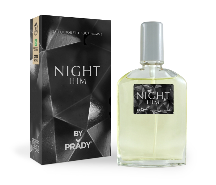 Prady Colonia de Hombre Night Him - Frasco de 90 ml - Spray Pulverizador