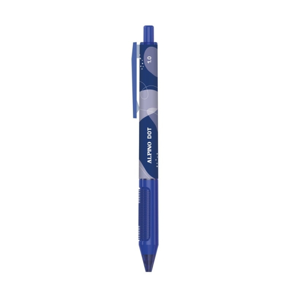 Alpino Dot Boligrafo Retractil - Punta 1mm - Agarre Suave - Color Azul
