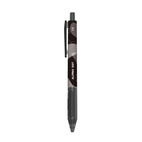 Alpino Dot Boligrafo Retractil - Punta 1mm - Agarre Suave - Color Negro