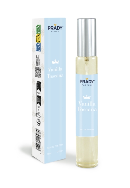 Prady Colonia Unisex Vanilla Toscana - Frasco de 33 ml - Spray Pulverizador