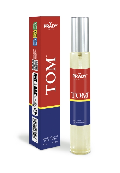 Prady Colonia de Hombre Tom - Frasco de 33 ml - Spray Pulverizador