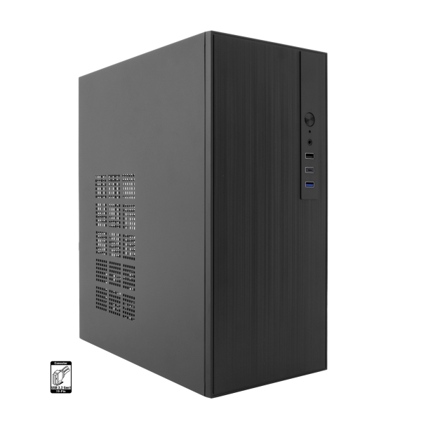 Coolbox M460 Caja MicroATX - Tamaño Disco Soportado 3.5", 2.5" - USB-C 3.2 Gen1 y Audio - Fuente de Alimentación 500W - Color Negro