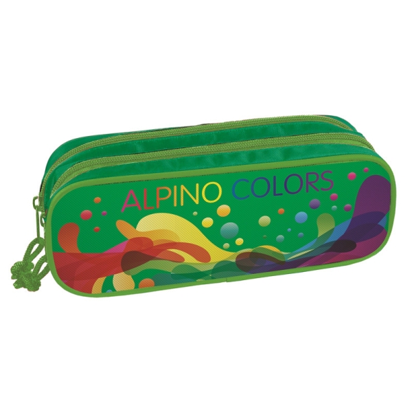 Alpino Colors Portatodo de 2 Cremalleras - Refuerzo Interior - Medida 23x9,5x7cm