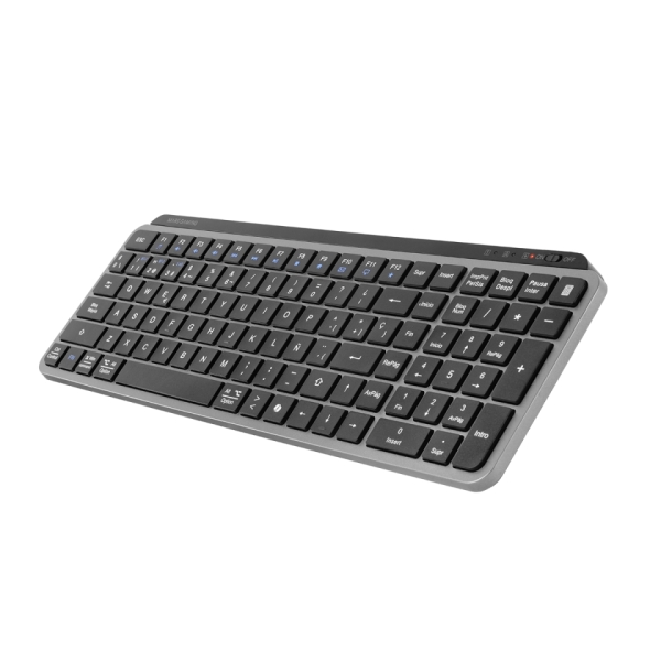 Mars Gaming MK-SILENKEYS Teclado Completo Inalambrico - Bluetooth - Disposicion Inglesa QWERTY US - 720mAh - Teclas Silenciosas de Perfil Bajo - Accesos Directos - 384x132x24mm - Color Negro