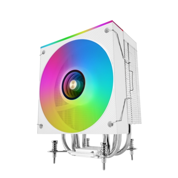 Mars Gaming MCPU-LCD Disipador CPU - Potencia TDP hasta 300W - 6 Tubos HCT - Ventilador PWM FDB de 120mm - Pantalla LCD - Cable Reductor de Ruido - Iluminacion ARGB - 122x72x156mm - Color Blanco