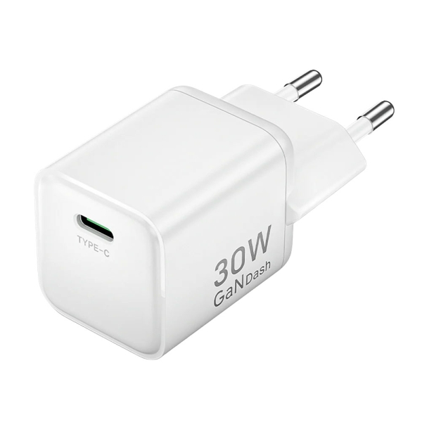 Vention Cargador de Pared - 30W - GaN - USB-C - Power Delivery 3.0 - Qualcomm 3.0 - Carga Rapida - Color Blanco