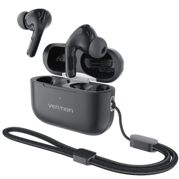 Vention Echo Lite E11 Plus Auriculares Intraurales Inalambricos - Bluetooth 6.0 - Autonomia hasta 6h - Estuche con Bateria de 250mAh - Color Negro