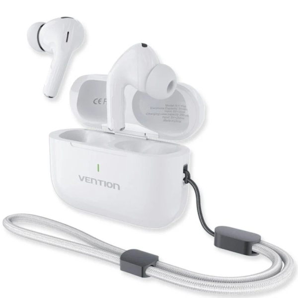 Vention Echo Lite E11 Plus Auriculares Intraurales Inalambricos - Bluetooth 6.0 - Autonomia hasta 6h - Estuche con Bateria de 250mAh - Color Blanco