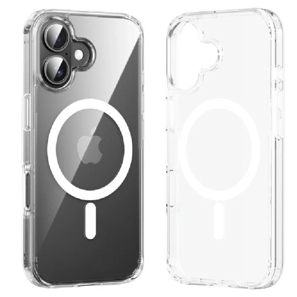Vention Funda Rigida para Iphone 16 Plus - Anillo Magnetico MagSafe - Compatible con Carga Inalambrica - Resistente al Amarilleo - Color Transparente