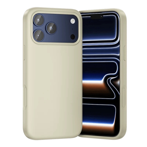 Vention Funda de Silicona para Iphone 17 Pro Max - Anillo Magnetico MagSafe - Incluye Accesorios - Color Beige