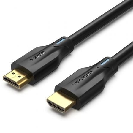 Vention Cable HDMI 2.1 - Resolucion 8K - eARC - Longitud 10m - Conectores Chapados en Oro - HDR Dinamico - Tasa de Refresco Variable - Revestimiento en PVC - Color Negro