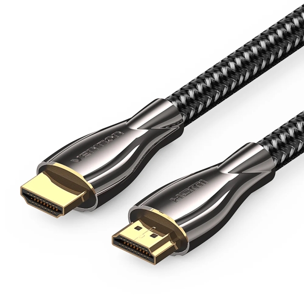 Vention Cable HDMI 2.0 - Resolucion 4K - ARC - Longitud 3m - Conectores Chapados en Oro - Chaqueta Trenzada de Algodon y PVC - Color Negro