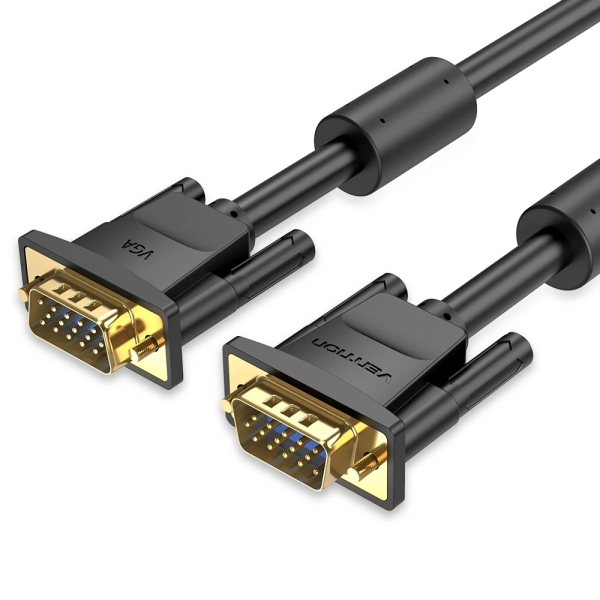Vention Cable SVGA a VGA - Longitud 20m - Full HD - Nucleo de Ferrita - Conectores Chapados en Oro - Blindaje Multicapa - PVC - Color Negro