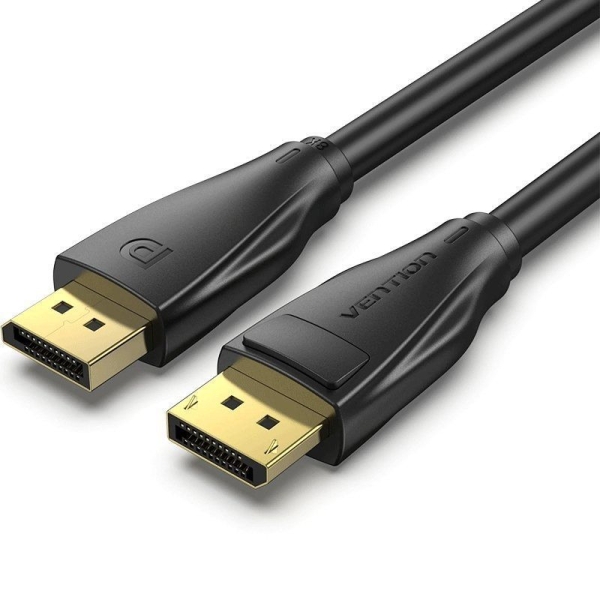 Vention Cable Displayport 1.4 8K - Longitud 10m - Recubrimiento en PVC - Conectores Chapados en Oro - Color Negro