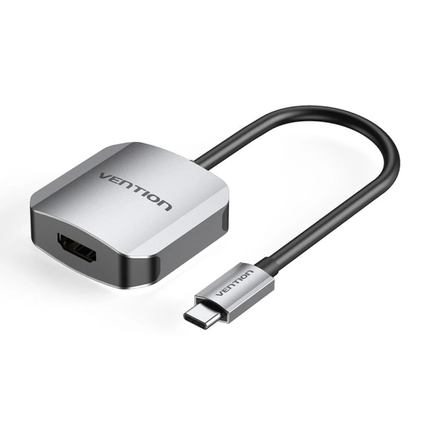 Vention Adapatador Conversor - USB-C Macho - HDMI Hembra - Cable 15cm - Aluminio - Color Gris