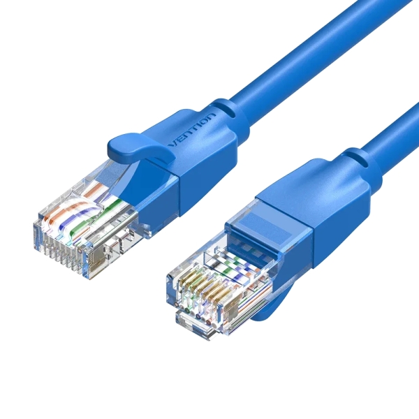 Vention Cable de Red - Cat.6 UTP - Longitud 15m - Velocidad hasta 1Gbps - 26AWG - Cubierta de PVC - Color Azul