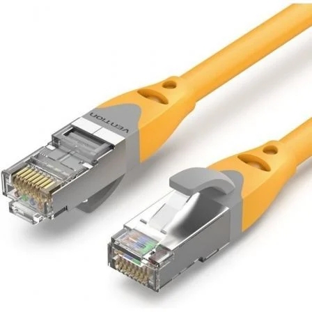 Vention Cable de Red Cat.6a SFTP - Longitud 20m - Velocidad hasta 10Gbps - 27AWG - Cubierta de PVC - Blindaje Multicapa - Color Amarillo