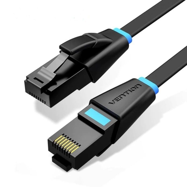 Vention Cable de Red Cat.6a UTP - Longitud 5m - Velocidad hasta 1Gbps - 32AWG - Cubierta de PVC - Color Negro