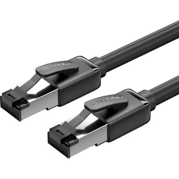 Vention Cable de Red Cat.8 SFTP - Longitud 20m - Velocidad hasta 40Gbps - 28AWG - Blindaje Multicapa - Color Negro